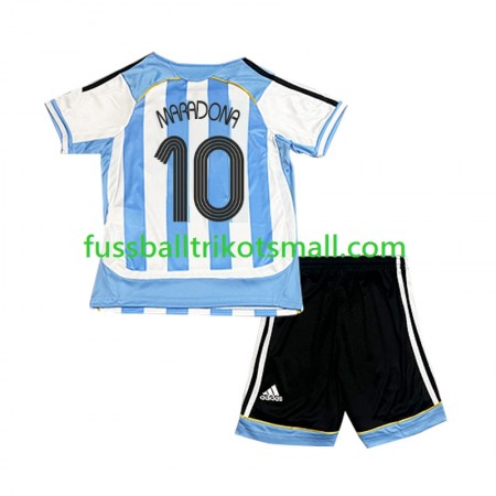 Fußballtrikots Argentinien Maradona 10 2006 Retro Kinder Kurzarm Heimtrikotsatz kaufen